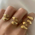 New Stainless Steel European and American Jewelry love Hug Ring Retro Fashion Open Ring
