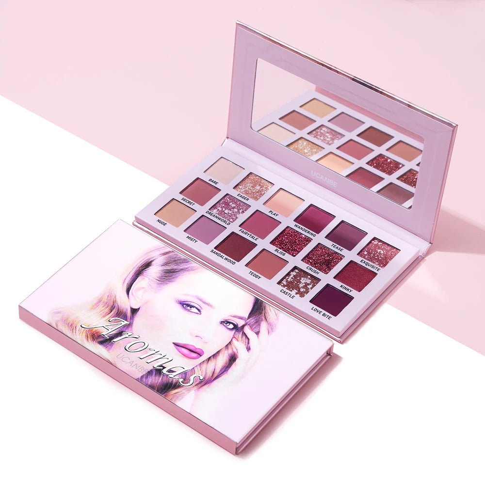 Wholesale Eye Shadow Pallet Customize Waterproof High Pigment 18 Colors Multichrome Trendy Eyeshadow Palette Private Label
