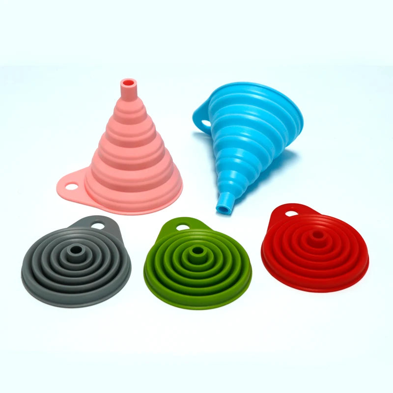 Factory Outlet Kitchen Tools Kitchen Utensils Silicon Funnel Collapsible Big Food Water Oil Silicone Funnel