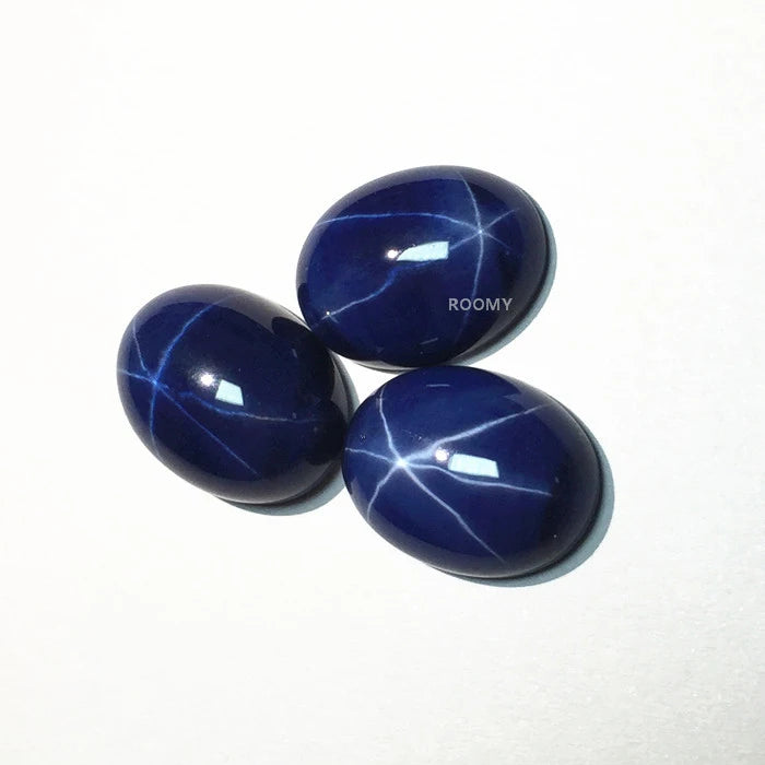 Jewelry Used AAA Oval Gems Cabochon Sapphire Blue Loose Gemstone Loose Star Sapphire