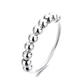 DJ1144Y Ball Rotatable Anti Anxiety Spinner Rings S925 Sterling Silver Faceted Rotating Beaded Finger Ring