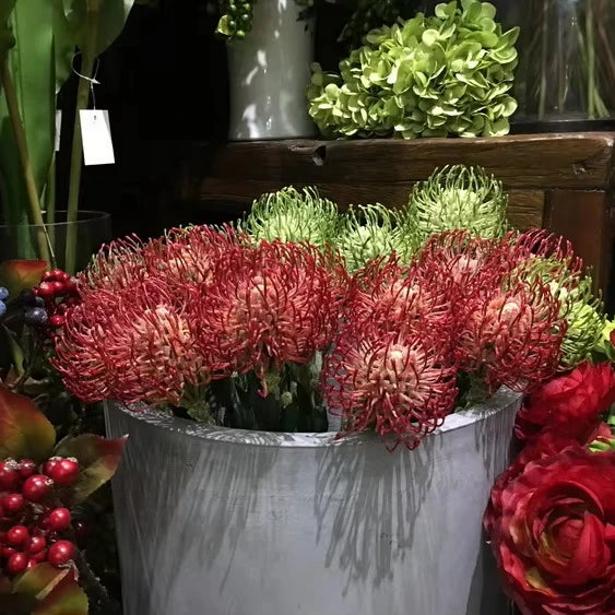 Qq321 Good Quality Artificial Plant Branch Green Red Wedding Decoration Plastic Flower Home Decoration Plant