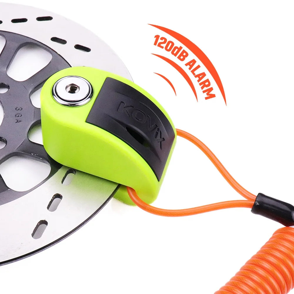 Motorcycle Lock Scooter Cycling Safety Anti-theft Disc Lock 120dB Alarm Motorbike Disc Lock Brake Scooter Motorcycle