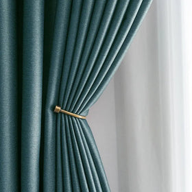 Hot Sale Two Sides Linen Style Blackout Curtain Fabric