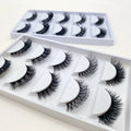 Hot Sale Russian Lashes D Curl Strip Lashes Handmade Natural 3D Faux Mink Lashes