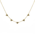Daidan  Top Seller Jewelry Women 925 Sterling Silver Heart Gold Plated Choker Necklaces