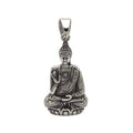 2022 New Buddha Moissanite Pendants Old Silver Gold Plated Stainless Steel Buddha Shape Pendant for Gift