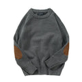 Custom Hong Kong Style Handsome Boy Vintage Patch Design Jumper Pullover Men's Sweater