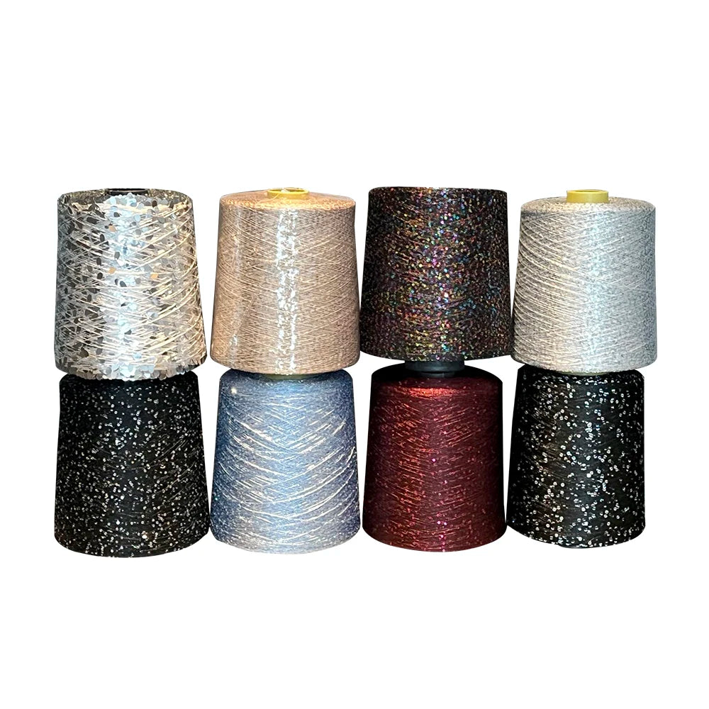 PET Polyester Sequin/spangle/sequence Beads Knitting Yarn for Garment Scarffancy Yarn