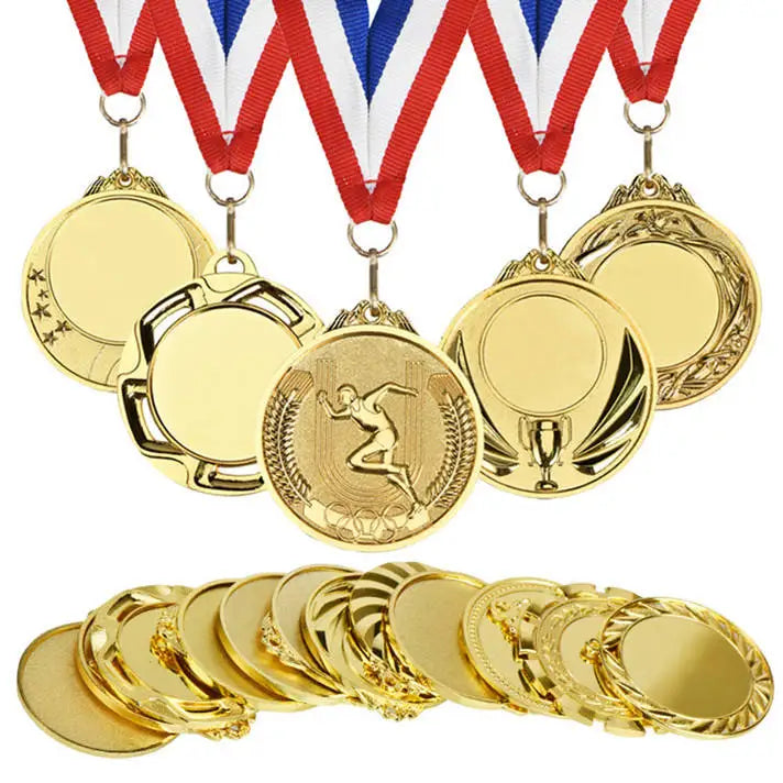 AI-MICH Custom Durable Metal Basketball Medals Sports Trophies Graduation Gymnastics Badges Plaques Etched Plain Design