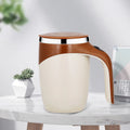 Hot Sale 380ml Stainless Steel Electric Mixing Coffee Mug Portable Milk Electric Cup with Handle