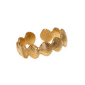 BM Hypoallergenic Waterproof Women Jewelry 18k Gold Stainless Steel Shell Shape Rings