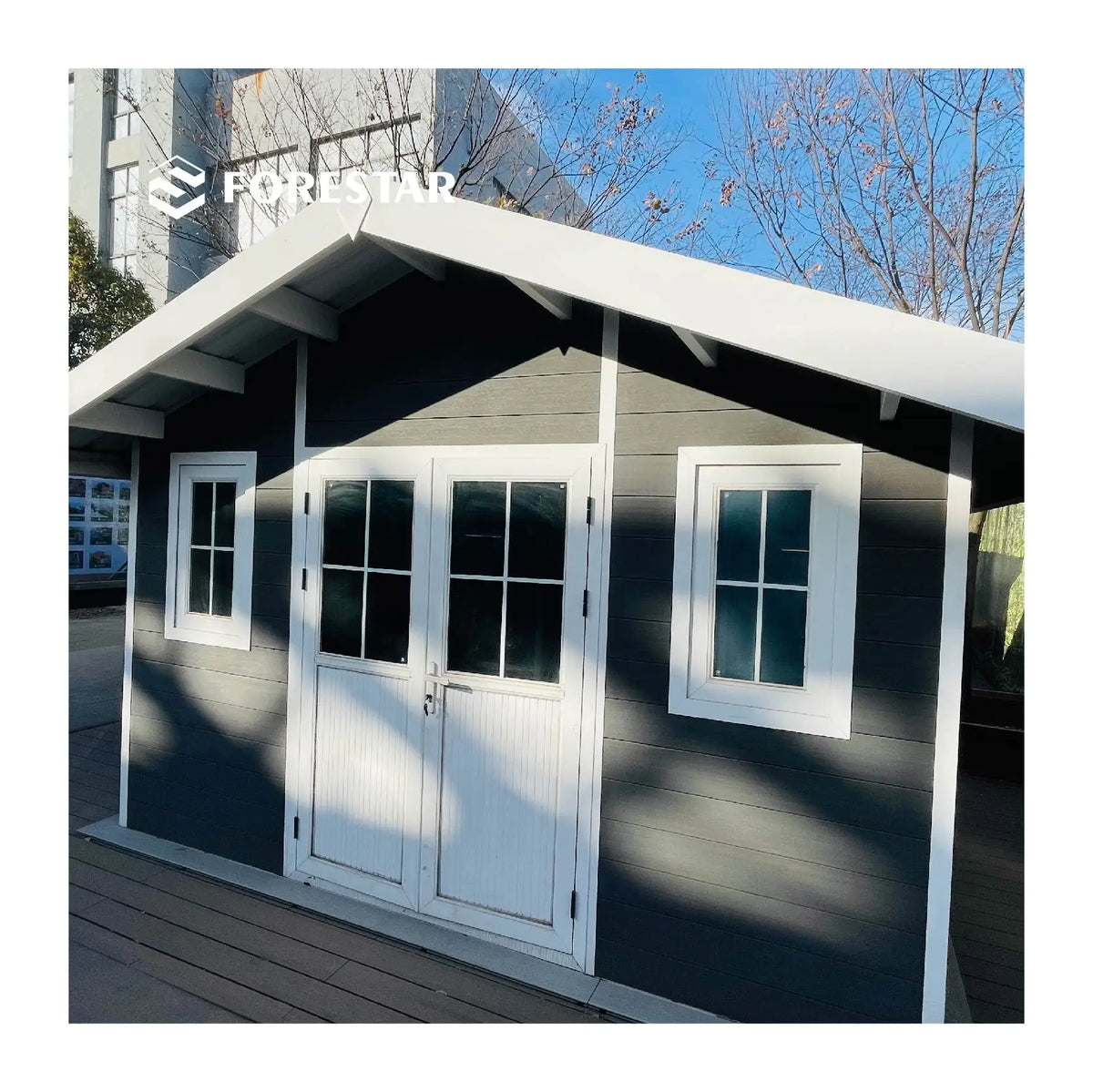 E Series New Fashion Design Durable Outdoor Tool Kit Storage House Yard and Garden Sheds Storage WPC Garden Shed