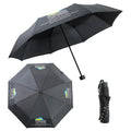 Custom Logo Print Plain Color 21inch Manual Open and Close 190T Pongee Canopy 3 Fold Umbrella