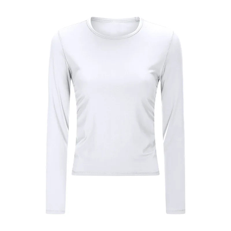 Custom Summer Long Sleeve Eco-Friendly Quick Dry Women's Casual O-Neck 100% Cotton T-Shirt