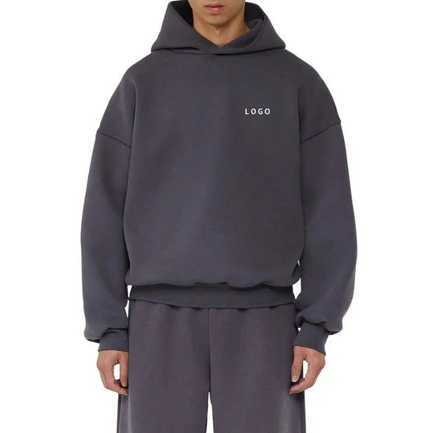 OEM Quality Mens Boxy Cropped Oversized Dropshoulder Pullover Hoodies Manufacturer Sweatshirt Custom Cotton Streetwear for Men