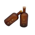1000ml OEM Amber Glass Bottle with Wooden Cork for Olive Oil Whiskey Vodka Liquor Spirit