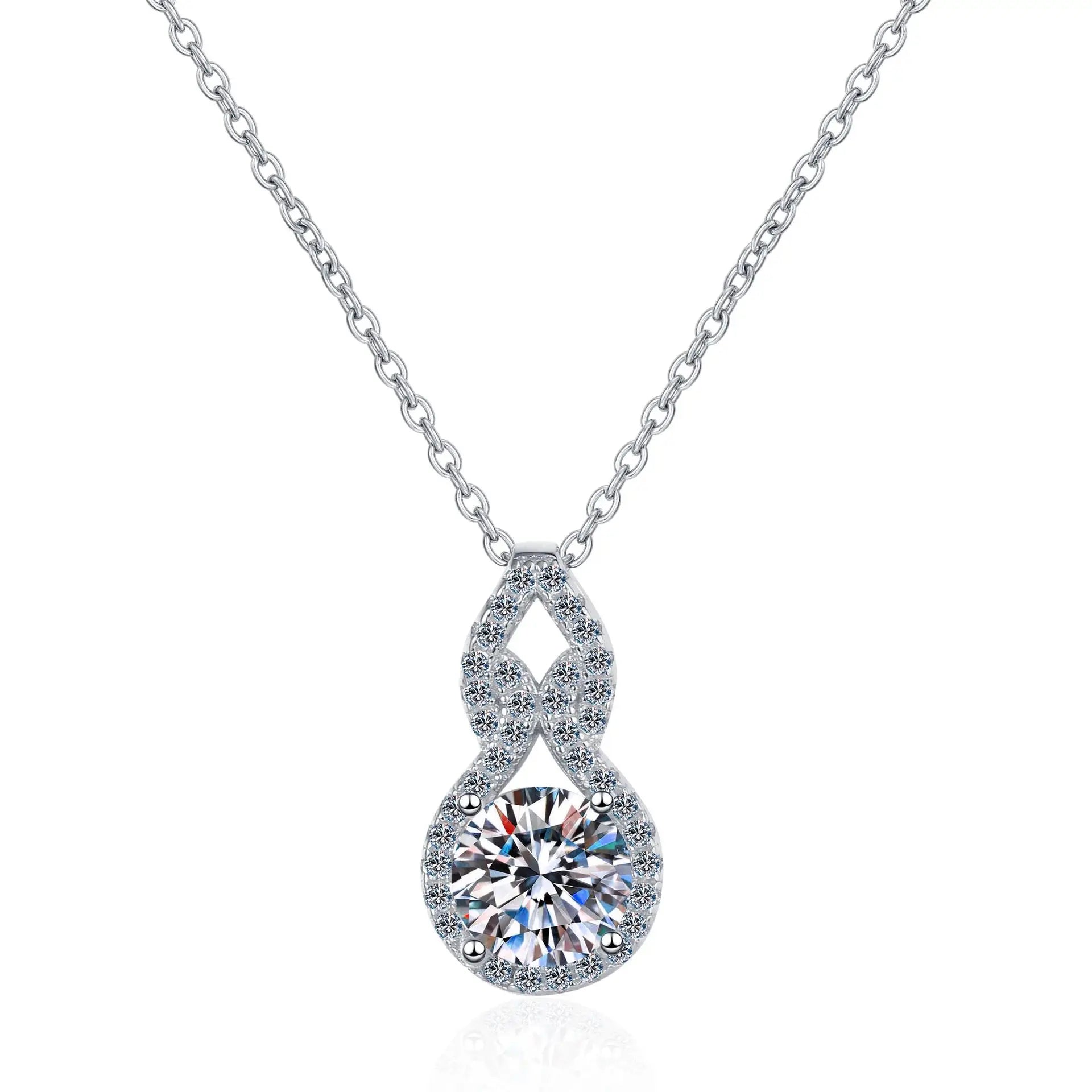 Gourd Necklace Women S925 Sterling Silver Shape Moissanite Pendant New Fashion Cute Party Holiday Jewelry
