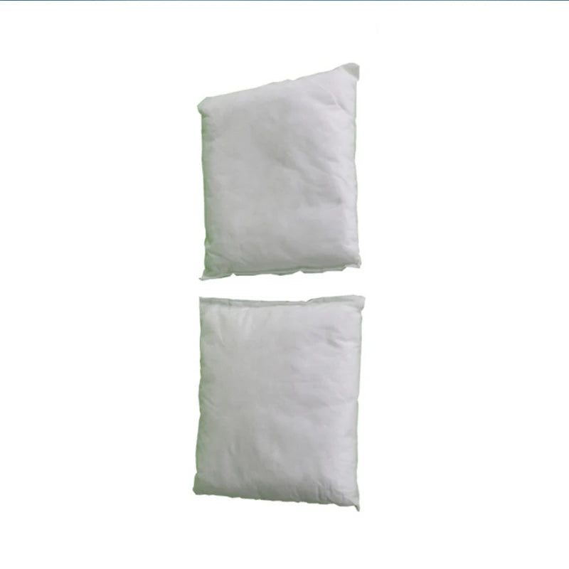Oilspillpro Eco-Friendly White Polypropylene Oil Absorbent Pillow with Bag for Workshop Garage Oil Spill Cleanup
