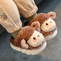 Fashionable Anti-Slip Plush for Slippers for Boys and Girls Winter Cotton Shoes with Furry Texture for Spring and Autumn Seasons