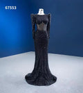 Rsm67553 Custom Lace Formal Party Long Sleeve Evening Dress Floor Length Bridal Gowns