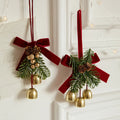 S32 Mixed Color DIY Handmade Metal Bell Holiday Supplies for Christmas Party Decorations Christmas Bell & Tree Ornaments