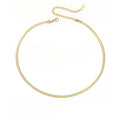 Pvd Plated Stainless Steel Jewelry Wholesale Flat Snake Chain Necklace Trendy Jewelry Streetwear Dainty Necklace Fast Shipping
