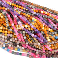 Nature Gemstone Frosted Amethyst Agate Loose Beads for Jewelry Making DIY Bracelet Necklace