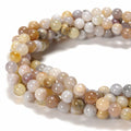 Loose Bulk Australia Multi Agate Smooth Round Gemstone Strands Stone Beads for DIY Jewelry Making 6mm 8mm 10mm