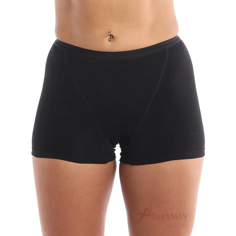 Airtamay OEM 4 Layers 120ml Heavy Absorption Leakproof Menstrual Boxer Briefs Underwear Women's Washable High Rise Period Shorts