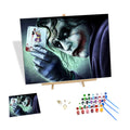 Paint by Numbers on Canvas Diy New Poker Clown Kit Hand-painted Painting by Numbers Custom Portrait
