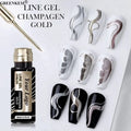 Metal Chrome Effect Platinum Gel Liner Nail Art Soak Off UV LED Mirror Metallic Liner Gel Polish