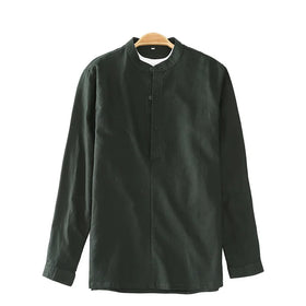 2026 Men's Silk Satin Winter Shirt Long Sleeve Casual Solid Color Print Breathable Lapel Pocket Embroidered 240g Woven