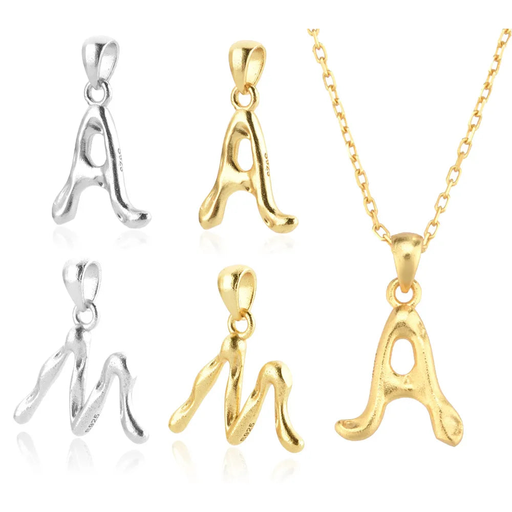 FUAMAY 2022 Luxury Fashion Designer Irregular Pendants & Charms 26 Letter a to Z Charms Colgantes Bisuteria