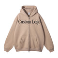 Evertop Custom Logo Cordless Zipper Cardigan New Men's Women's Plus Size Fashion Hoodie with Breathable Terry Fabric Loose Fit