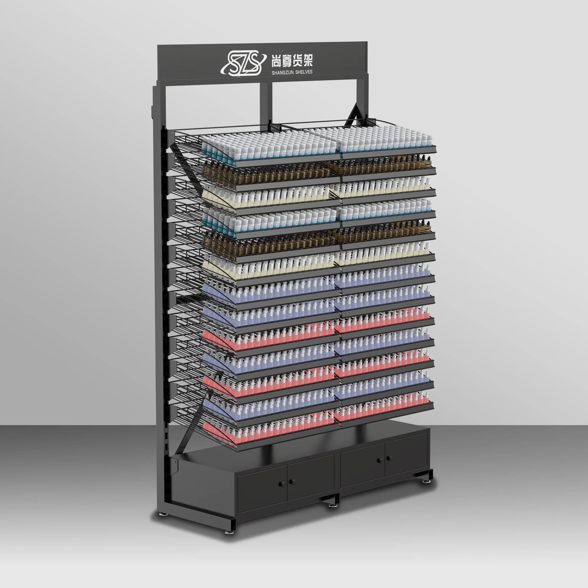 Customized Nail Polish Display Rack Nail Polish Display Rack Nail Polish Sales Floor Rack and Super Capacity Display Rack