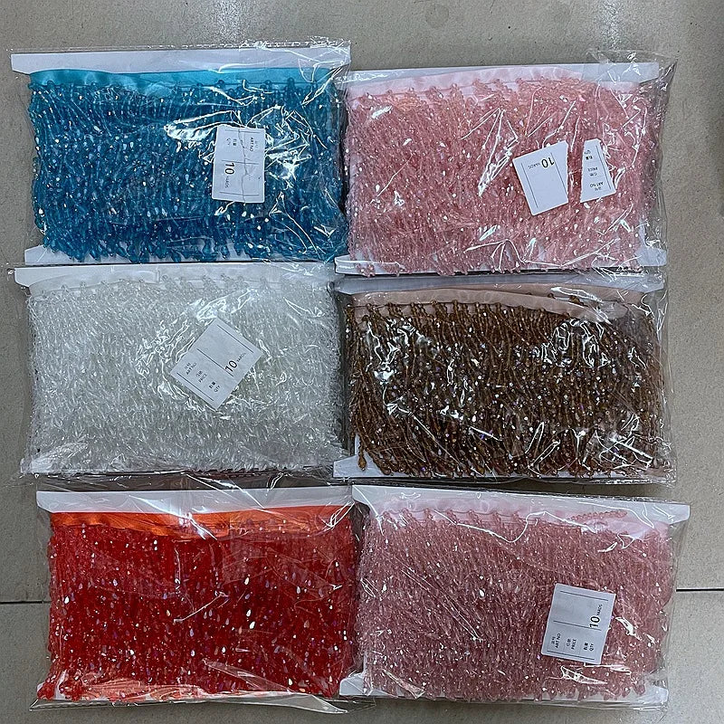 Factory Spot Wholesale Crystal Glass Beads Lace Garment Accessories