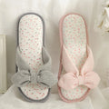 Wholesale Soft Thick Filler Flat Sole Nice Indoor Room Female Casual Slippers with Bow