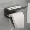 Modern Self-Adhesive Stainless Steel Toilet Paper Holder Bar Shelf No-Drill Bathroom Rack for Tissue Phone Hotel Kitchen Use