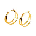Personality Minimalist Fashionable Multilayer C Shaped Earrings Stainless Steel Gold Plated Geometric Earrings