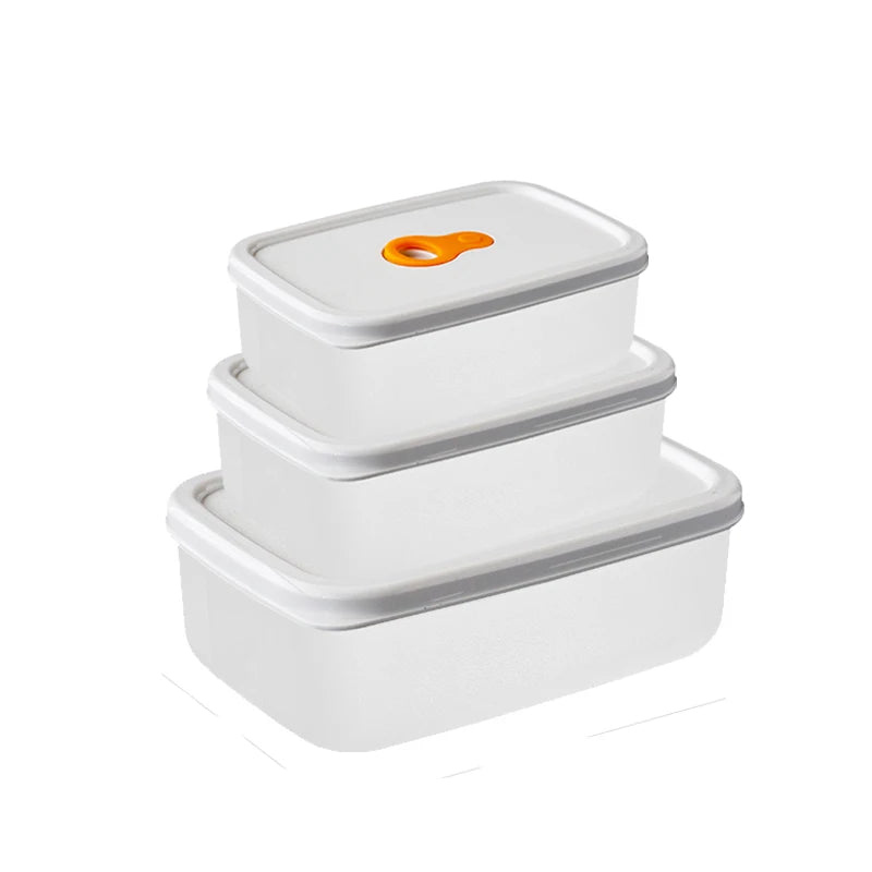 BPA-Free 3-Piece Plastic Kitchen Storage Set Microwavable and Airtight Picnic Containers for Fridge Organizer Meal Prep