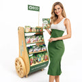 ECO Display Assembled Card Mount Subrack Adjustable Height Wooden Display Racks for Supermarket Retail