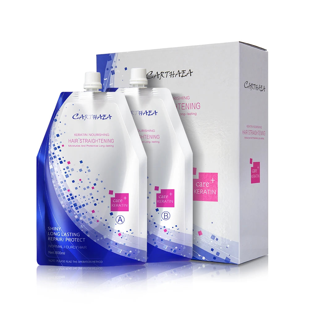 Carthaea Brand Private Label Professional Permanent Elegance Keratin Hair Straightening Cream