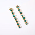 Vintage Metal Lion Head Crystal Long Drop Earrings for Women Wedding Party Jewelry Female Pendant Girl Gift Wholesale