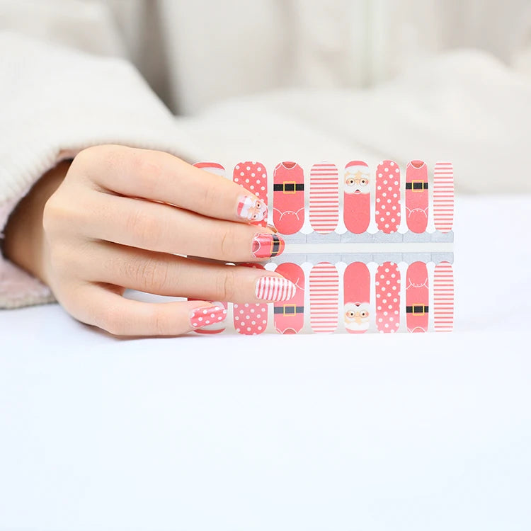2026 New Designs Nail Stickers Full Nail Polish Wraps with Nail File