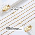 RINNTIN SC29 Neck Chain Wholesale Popular Hiphop Men Jewelry Solid 18K Gold 925 Sterling Silver Diamond-Cut Rope Chain Necklace