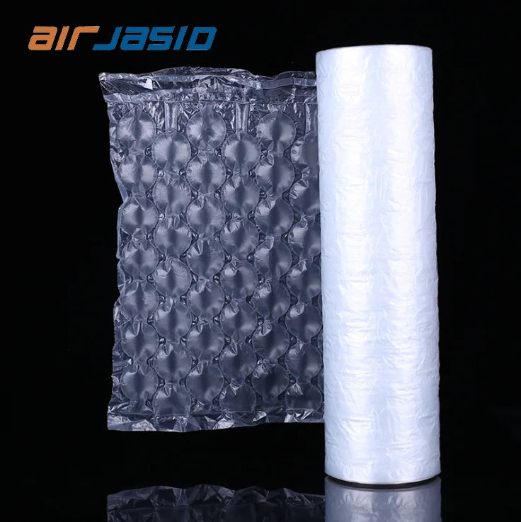 Airjasid 300m Transparent Fragile Item Protective HDPE Inflatable Waterproof Eco-Friendly Shock Resistant Air Cushion Packaging