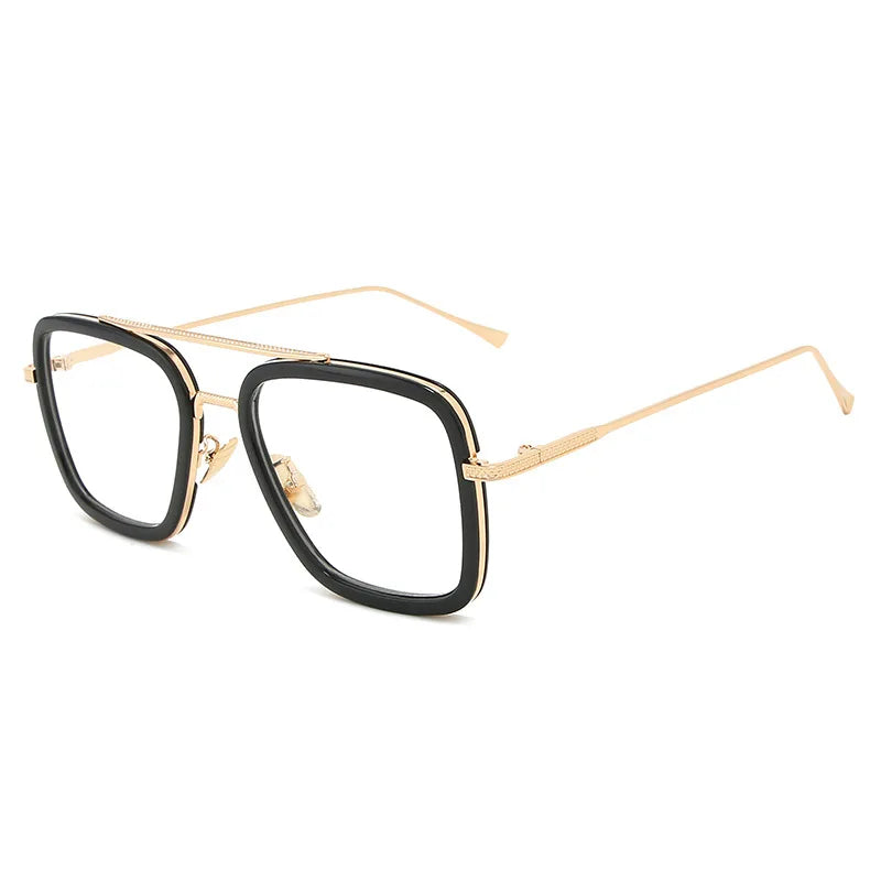 New Large Frame Square Sunglasses Men's Metal Frame Fashion Sun Glasses Women's Brand Designer Eyewear UV400 Oculos De Sol
