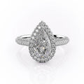 SGARIT Custom Fine Jewelry 14k Gold 3ct White Moissanite Pear Cut Engagement Ring Side Stone 1ct Moissanite Jewellery