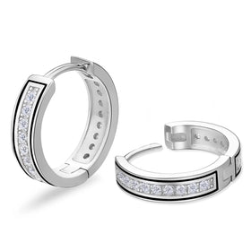 HOT SELLS Hoop Earring Men Women Sensitive Ears Jewelry Gifts 925 Sterling Silver Hypoallergenic 5A CZ ZIRCON Huggie Earrings